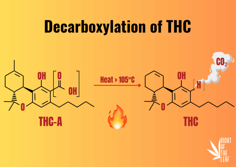 Decarboxylation of THC-A to THC